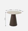 Lotus Coffee Table Set in Brown Matte Finish (Set of 3)
