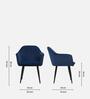 Lotus Fabric Arm Chair In Blue Colour