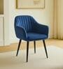 Lotus Fabric Arm Chair In Blue Colour