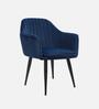 Lotus Fabric Arm Chair In Blue Colour
