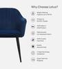 Lotus Fabric Arm Chair In Blue Colour