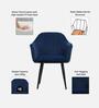 Lotus Fabric Arm Chair In Blue Colour