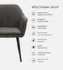 Lotus Fabric Arm Chair In Grey Colour