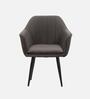 Lotus Fabric Arm Chair In Grey Colour