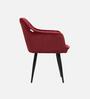 Lotus Fabric Arm Chair In Wine Red Colour