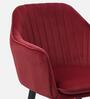 Lotus Fabric Arm Chair In Wine Red Colour