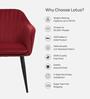Lotus Fabric Arm Chair In Wine Red Colour