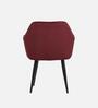 Lotus Fabric Arm Chair In Wine Red Colour