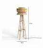Prato Yellow Bamboo Shade Tripod Floor Lamp With Bamboo Base
