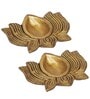 Lotus Gold Brass (Set of 2) Diyas