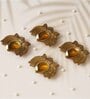 Lotus Gold Brass (Set of 4) Diyas