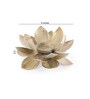 Lotus Ivory and Gold Metal Candle Stand