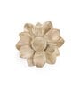 Lotus Ivory and Gold Metal Candle Stand