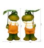 Lotus leaf Frog (Set of 2) Polyresin Figurine