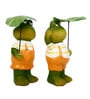 Lotus leaf Frog (Set of 2) Polyresin Figurine