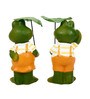 Lotus leaf Frog (Set of 2) Polyresin Figurine