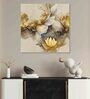 Lotus Multicolour Canvas Unframed Wall Painting