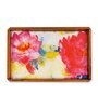 Lotus Multicolour Plywood, Cloth, Goldfoil, Paints & Semi Precious Stones Serving Tray