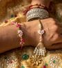 lotus Pink Lumba Rakhi Set With Roli Chawal and Nariyal With Gift Box