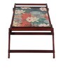 Lotus Print Portable Table in Brown Colour