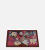 Lotus Print Solid Wood Portable Laptop Table in Brown Colour