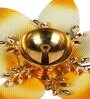 Lotus shaped Golden Brass Diya