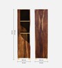 Lotus Sheesham Wood Corner Bookshelf in Provincial Teak Finish
