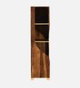 Lotus Sheesham Wood Corner Bookshelf in Provincial Teak Finish