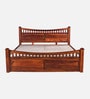 Lotus Sheesham Wood King Size Bed In Honey Oak Finish
