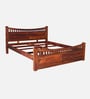 Lotus Sheesham Wood King Size Bed In Honey Oak Finish