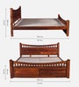 Lotus Sheesham Wood King Size Bed In Honey Oak Finish