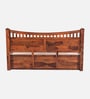 Lotus Sheesham Wood King Size Bed In Honey Oak Finish With Box Storage