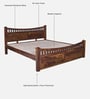 Lotus Sheesham Wood King Size Bed In Provincial Teak Finish