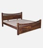 Lotus Sheesham Wood King Size Bed In Provincial Teak Finish