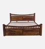 Lotus Sheesham Wood King Size Bed In Provincial Teak Finish