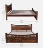 Lotus Sheesham Wood King Size Bed In Provincial Teak Finish