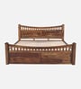 Lotus Sheesham Wood King Size Bed In Provincial Teak Finish With Box Storage