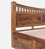 Lotus Sheesham Wood King Size Bed In Provincial Teak Finish With Box Storage