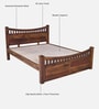 Lotus Sheesham Wood Queen Size Bed In Provincial Teak Finish