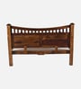 Lotus Sheesham Wood Queen Size Bed In Provincial Teak Finish