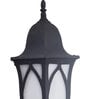 Lotus Small Black Metal Outdoor Wall Light