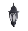 Lotus Small Black Metal Outdoor Wall Light