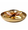 Lotus Small Golden Brass  Plate with Diya