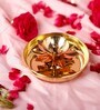 Lotus Small Golden Brass  Plate with Diya
