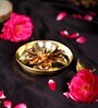 Lotus Small Golden Brass  Plate with Diya
