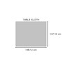 Lotus  White Solids (54 x 78) PVC- 4 Seater Table Cloth