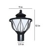 Lotus Unbreakable Black & White Metal & PVC Gate Light