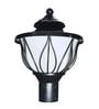 Lotus Unbreakable Black & White Metal & PVC Gate Light