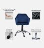 Lotus Velvet Guest Chair In Blue Colour