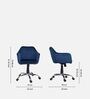 Lotus Velvet Guest Chair In Blue Colour